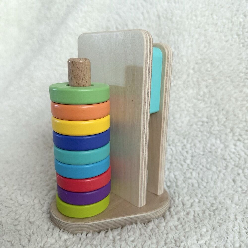 Lovevery Wooden Stack And Slot Baby Toy Ring Drop From Babbler Play Kit